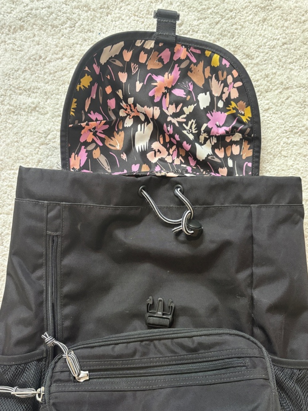 Vera Bradley Black Lighten Up Backpack - Picture 2 of 6